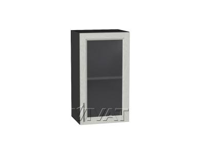 Шкаф верхний со стеклом Сканди 400 Cappuccino Softwood / Graphite