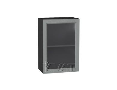Шкаф верхний со стеклом Сканди 500 Grey Softwood / Graphite