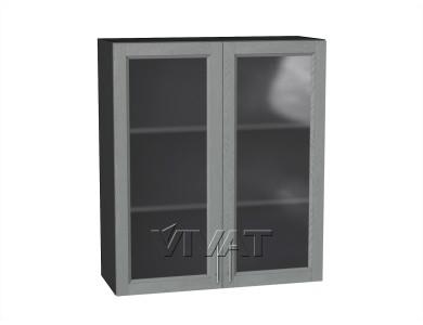 Шкаф верхний со стеклом Сканди 800Н Grey Softwood / Graphite