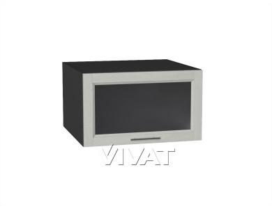 Шкаф верхний горизонтальный с увеличенной глубиной со стеклом Сканди 610 Cappuccino Softwood / Graphite