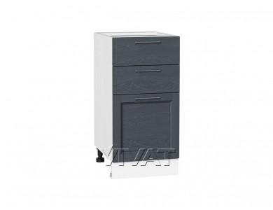 Шкаф нижний с 3-мя ящиками Сканди 400 Graphite Softwood / Белый
