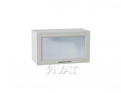 Шкаф верхний горизонтальный со стеклом Сканди 600 Cappuccino Softwood / Белый