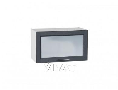 Шкаф верхний горизонтальный со стеклом Сканди 600 Graphite Softwood / Белый
