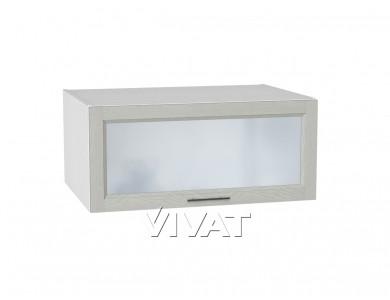 Шкаф верхний горизонтальный с увеличенной глубиной со стеклом Сканди 810 Cappuccino Softwood / Белый