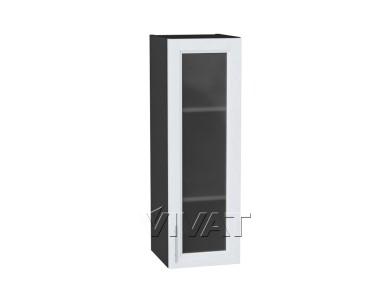 Шкаф верхний со стеклом Сканди 300Н White Softwood / Graphite