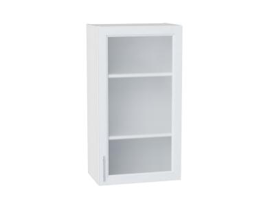 Шкаф верхний со стеклом Сканди 500Н White Softwood / Белый