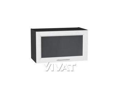 Шкаф верхний горизонтальный со стеклом Сканди 600 White Softwood / Graphite