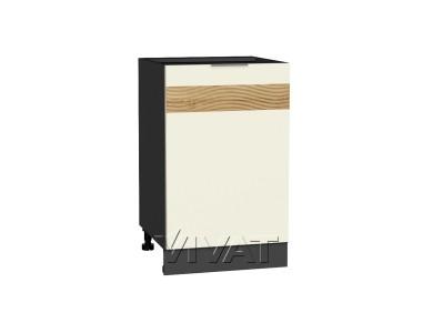 Шкаф нижний под мойку с декором Терра 500 правый Ваниль Софт / Graphite