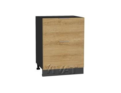 Шкаф нижний с 2-мя ящиками с декором Терра 600 Ель Карпатская / Graphite