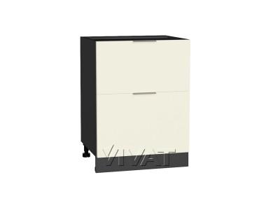 Шкаф нижний с 2-мя ящиками Терра 600 Ваниль Софт / Graphite