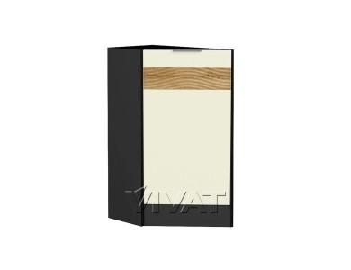 Шкаф нижний торцевой с декором Терра 300 левый Ваниль Софт / Graphite