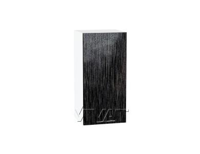 Шкаф верхний Валерия-М 350 Чёрный металлик дождь / Белый