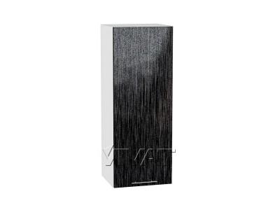 Шкаф верхний Валерия-М 350Н Чёрный металлик дождь / Белый