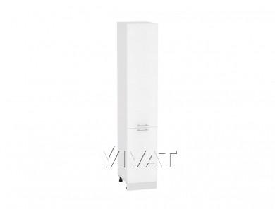 Шкаф пенал Валерия-М 400Н (для верхних шкафов 920) Белый металлик / Белый