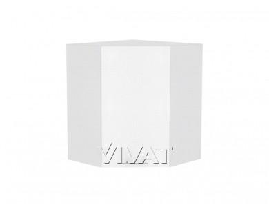 Шкаф верхний угловой Валерия-М 590 Белый металлик / Белый