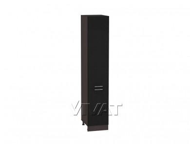 Шкаф-пенал Валерия-М 400Н (для верхних шкафов 920) Чёрный металлик / Венге