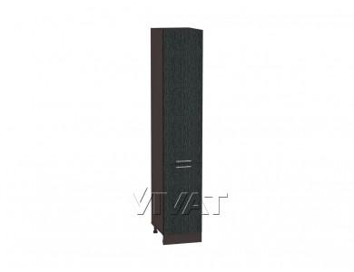 Шкаф-пенал Валерия-М 400Н (для верхних шкафов 920) Чёрный металлик дождь / Венге