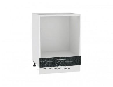 Шкаф под духовку Валерия-М 600 Чёрный металлик дождь / Белый