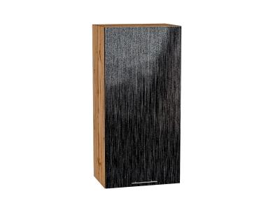 Шкаф верхний Валерия-М 450Н Чёрный металлик дождь / Дуб Вотан