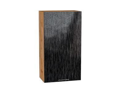Шкаф верхний Валерия-М 500Н Чёрный металлик дождь / Дуб Вотан