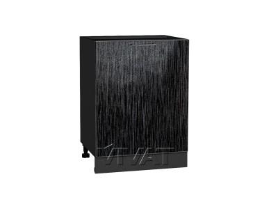 Шкаф нижний под мойку Валерия-М 600М Чёрный металлик дождь / Graphite