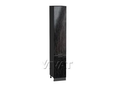 Шкаф пенал Валерия-М 400Н (для верхних шкафов 920) Чёрный металлик дождь / Graphite