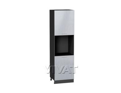 Шкаф пенал под бытовую технику Валерия-М 600 (для верхних шкафов 720) Серый металлик дождь светлый / Graphite