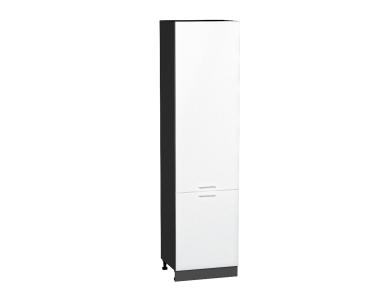 Шкаф пенал Валерия-М 600Н (для верхних шкафов 920) Белый металлик / Graphite