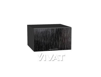 Шкаф верхний горизонтальный с увеличенной глубиной Валерия-М 610 Чёрный металлик дождь / Graphite