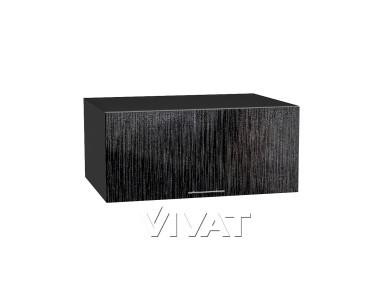 Шкаф верхний горизонтальный с увеличенной глубиной Валерия-М 810 Чёрный металлик дождь / Graphite