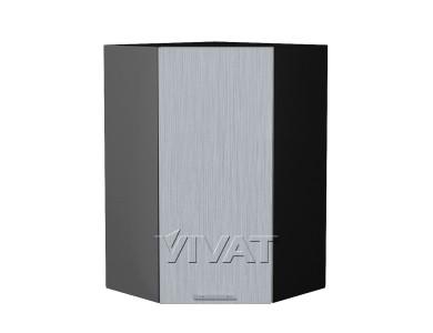 Шкаф верхний угловой Валерия-М 590Н Серый металлик дождь светлый / Graphite
