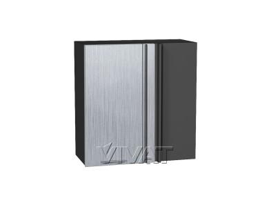Шкаф верхний прямой угловой Валерия-М 700 Серый металлик дождь светлый / Graphite