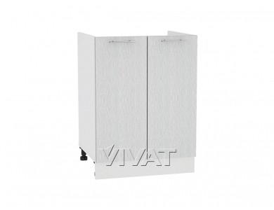 Шкаф-мойка Валерия-М 600 Серый металлик дождь светлый / Белый