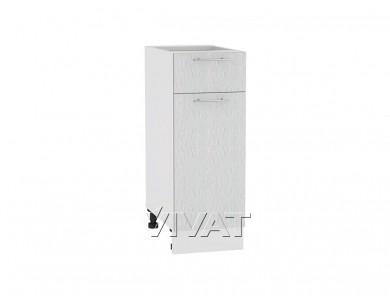 Шкаф нижний с 1 ящиком Валерия-М 300 Серый металлик дождь светлый / Белый