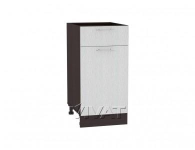 Шкаф нижний с 1 ящиком Валерия-М 400 Серый металлик дождь светлый / Венге