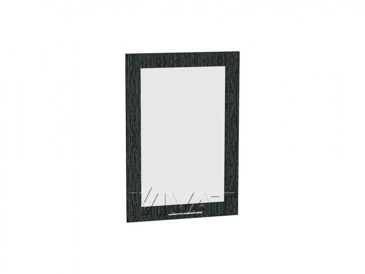 Комплект фасадов Валерия-М со стеклом для каркаса Ф-35 В500 Чёрный металлик дождь