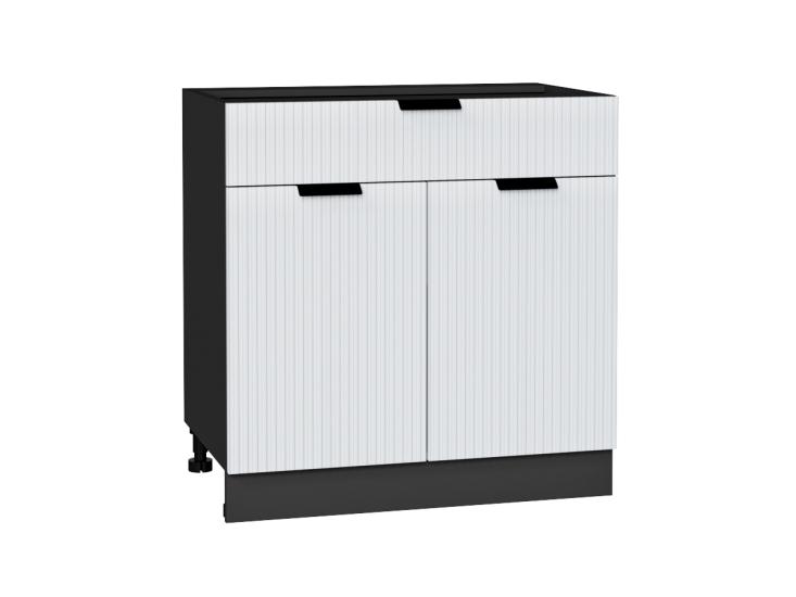 Шкаф нижний с 1 ящиком Евро Лайн 800 Белый / Graphite