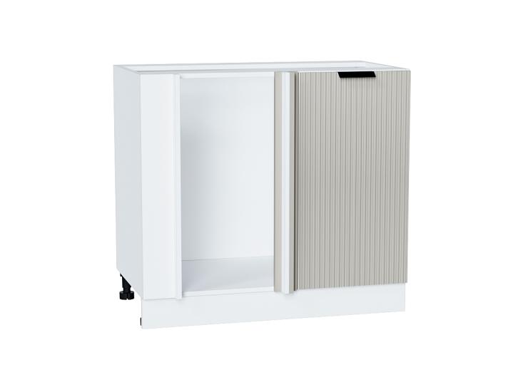 Шкаф нижний угловой Евро Лайн 990М Агат / Белый