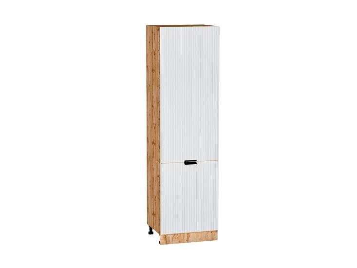 Шкаф пенал Евро Лайн 600 (для верхних шкафов 720) Белый / Дуб Вотан