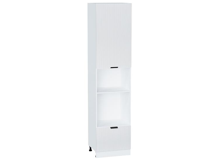 Шкаф пенал под встраиваемую бытовую технику Евро Лайн 600Н (для верхних шкафов 920) Белый / Белый