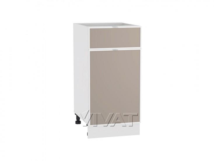 Шкаф нижний с 1 ящиком Фьюжн-AL 400 Cappuccino / Белый