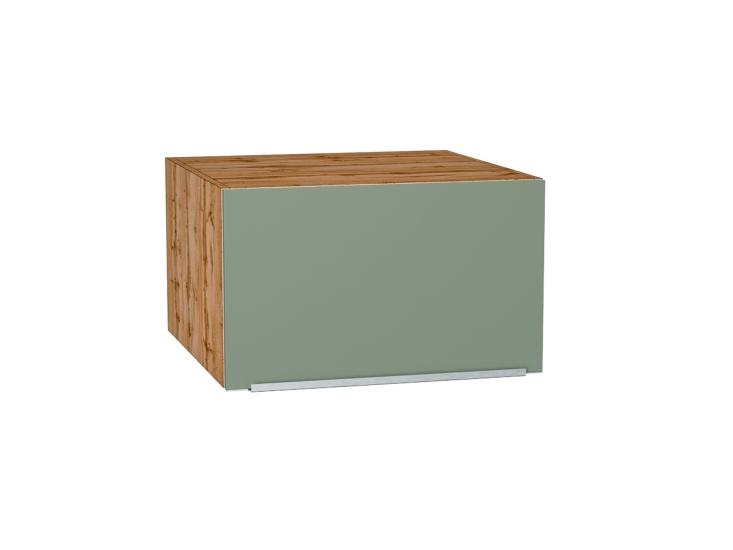 Шкаф верхний горизонтальный с увеличенной глубиной Фьюжн 610 Silky Mint / Дуб Вотан