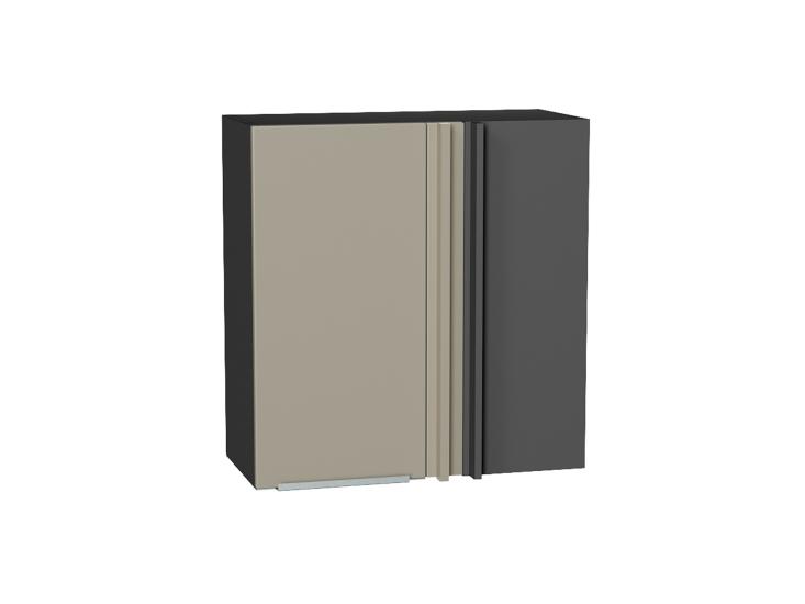 Шкаф верхний прямой угловой Фьюжн 700 Silky Grey / Graphite
