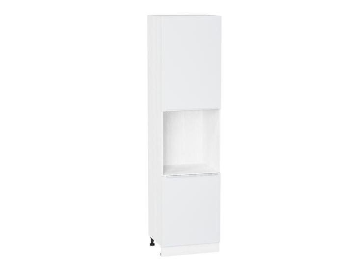 Шкаф пенал под бытовую технику Фьюжн 600Н (для верхних шкафов 920) Silky White / Белый