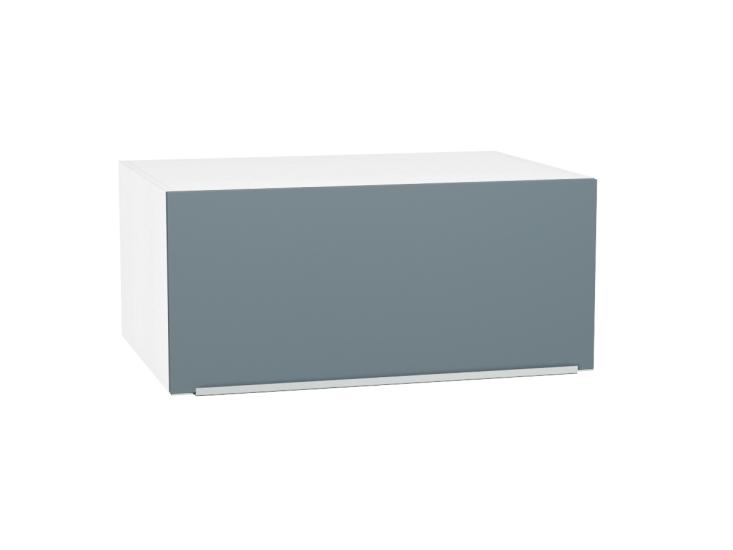Шкаф верхний горизонтальный с увеличенной глубиной Фьюжн 810 Silky Blue / Белый