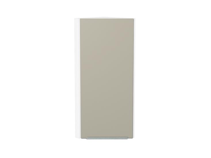 Шкаф верхний торцевой Фьюжн 300Н Silky Grey / Белый