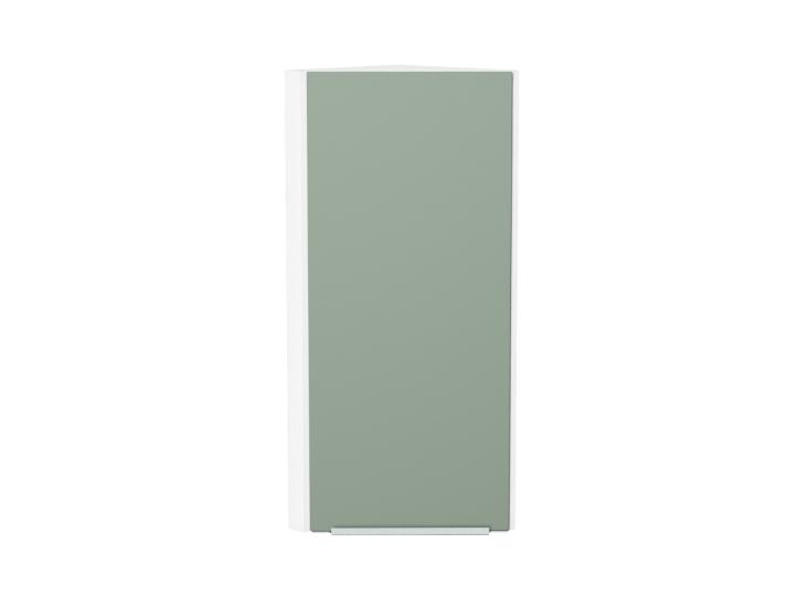 Шкаф верхний торцевой Фьюжн 300Н Silky Mint / Белый