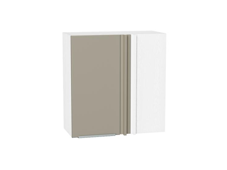 Шкаф верхний прямой угловой Фьюжн 700 Silky Grey / Белый