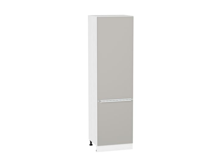 Шкаф пенал Фьюжн 600 (для верхних шкафов 720) Silky Light Grey / Белый