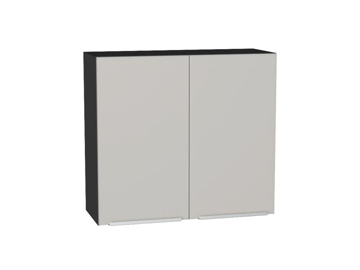 Шкаф верхний Фьюжн 800 Silky Light Grey / Graphite